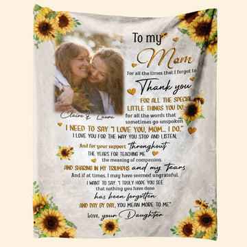 Thank You For Everything You Do - Personalized Blanket - Birthday Mother's Day Gift For Mom, Mum