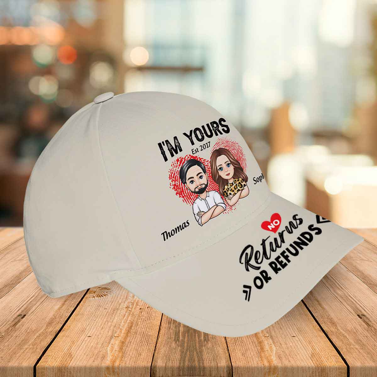 I'm Yours,No Returns Or Refunds - Personalized Classic Cap - Gift For Couple, Wife, Husband