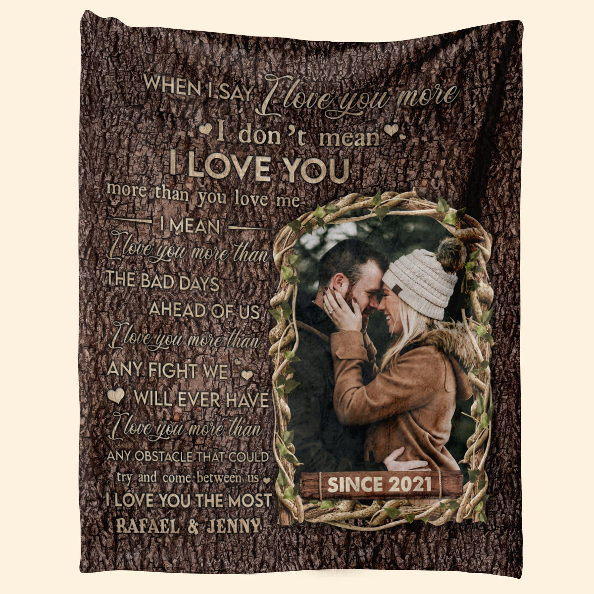 When I Say I Love You More -Personalized Blanket - Anniversary, Lovely Gift For Couple, Spouse Blanket - Gift For Couple