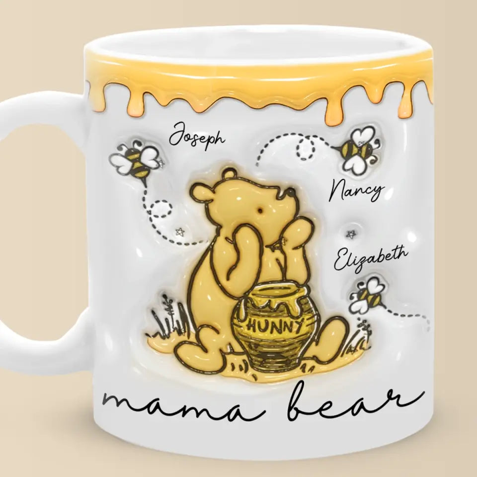 Mama Bear - Personalized 3D Inflated Effect Printed Mug - Gift For Mother