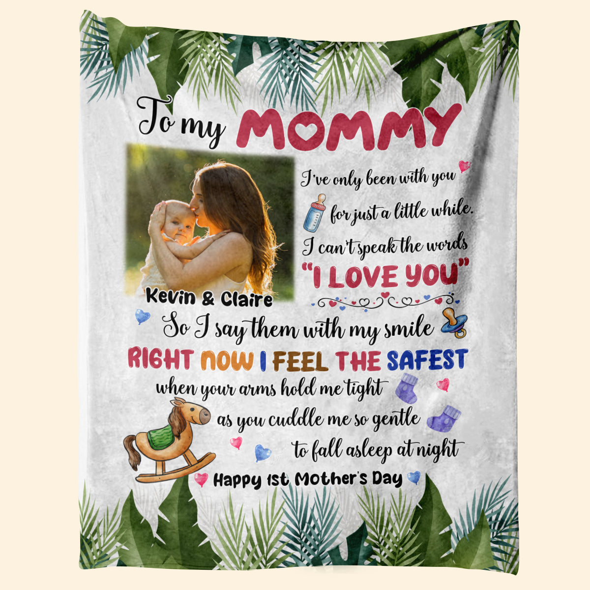 I've Only Been With You For Just A Little While - Personalized Blanket - Mother's Day, First Mother'S Day Gift For Newborn Mom, Mother, Mommy