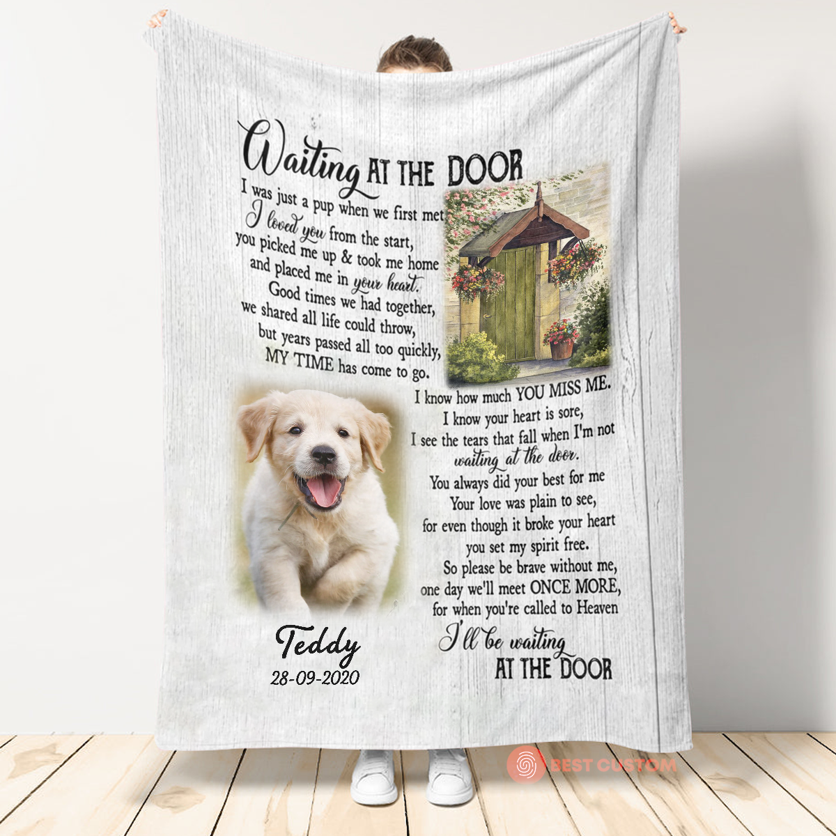 Memorial Blanket For Dog - My Time Has Come To Go - Memorial Gift For Dog Loss