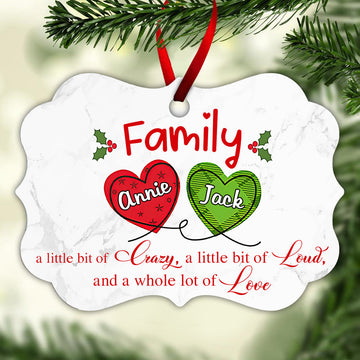 Family A Whole Lot Of Love Christmas - Personalized Ornament - Christmas Gift For Family