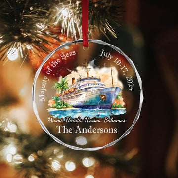 Personalized Cruise Ornament, Cruise Christmas Ornament Cruise Ship Ornament Personalized Vacation Keepsake Ornament Cruise Lover Gift