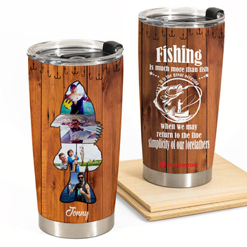 Largemouth Bass Fishing - Personalized Photo Tumbler - Gift For Fishing Lovers