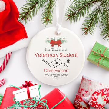 First Christmas As A Veterinary Student - Personalized Ornament - Christmas Gift For Vet Clinic, Vet Doc Gift