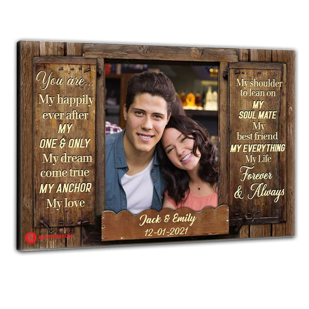 You Are My Life Forever & Always Photo Canvas Gift For Couple