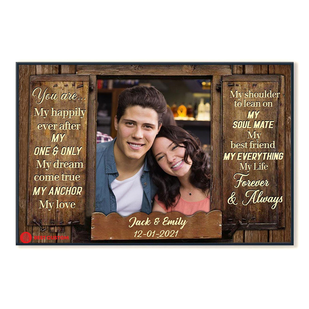 You Are My Life Forever & Always Photo Canvas Gift For Couple