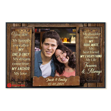 You Are My Life Forever & Always Photo Canvas Gift For Couple