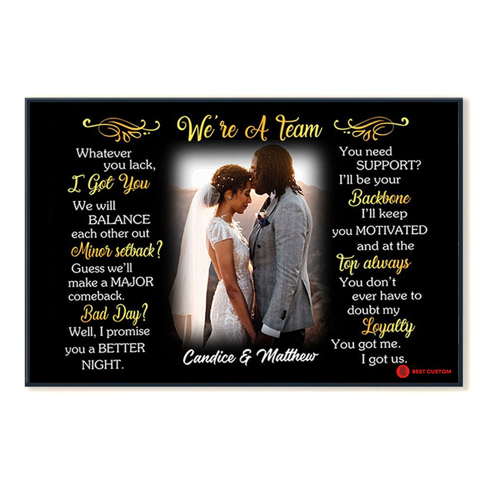 Whatever You Lack Custom Photo Canvas Gift For Couple