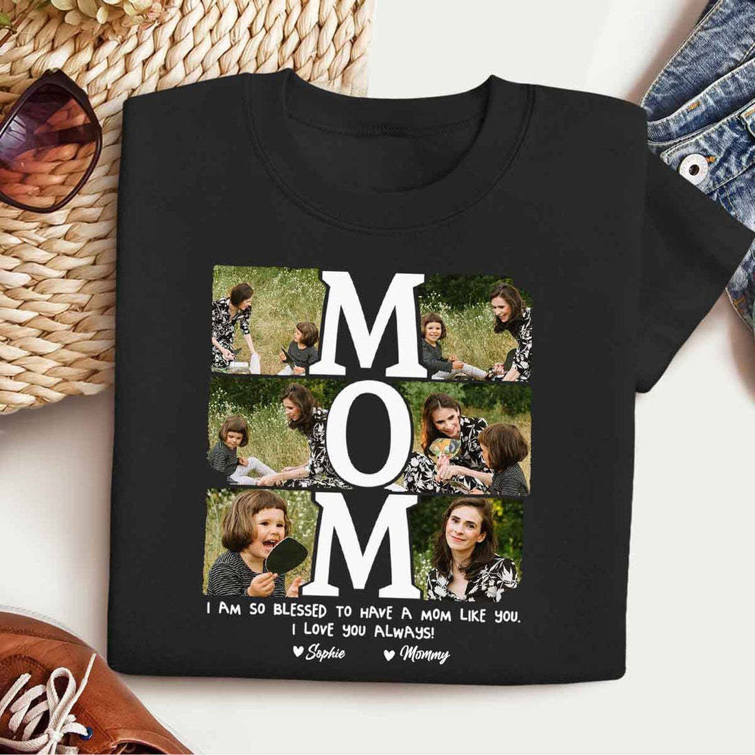 I'm So Blessed To Have A Mom Like You Custom Photo Shirt