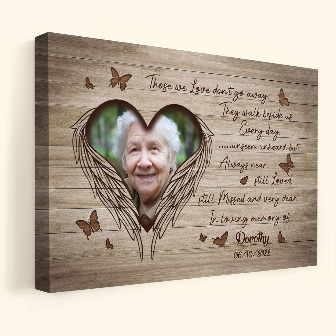 They Walk Beside Us Everyday - Personalized Canvas - Loving, Memorial Gift For Family Members With Lost One