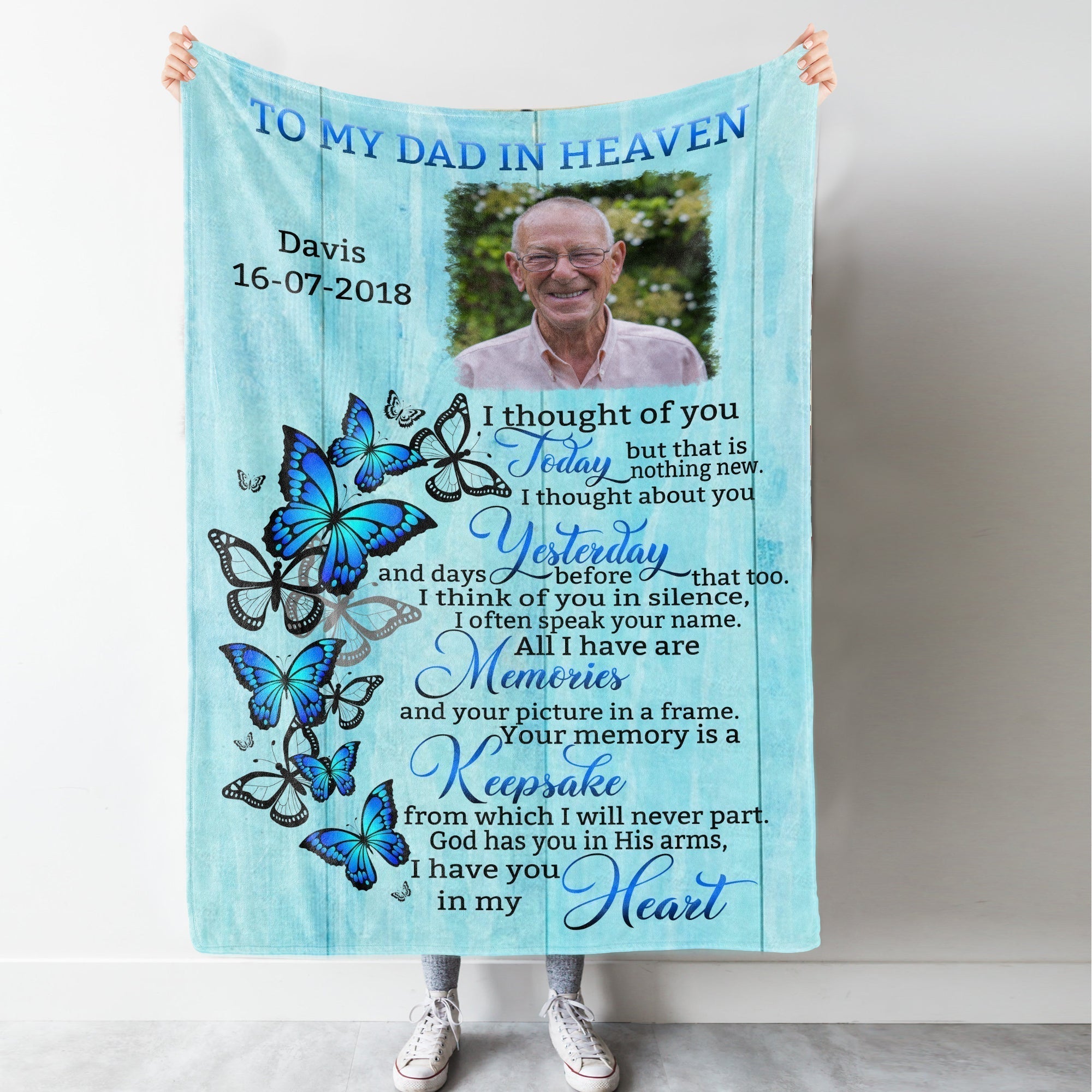 Keepsake Memory Custom Photo Blanket Memorial