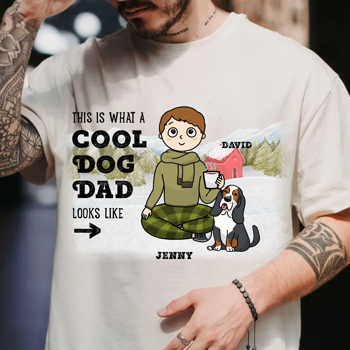 This Is What A Cool Pet Dad Look Likes Personalized T Shirt Custom Christmas Gift For Dog Mom Cat Mom Winter Season Gift For Friends