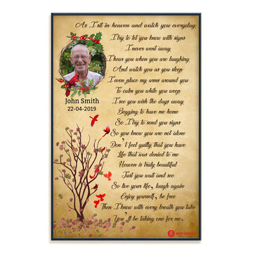 Cardinal Remembrance Custom Photo Canvas Memorial