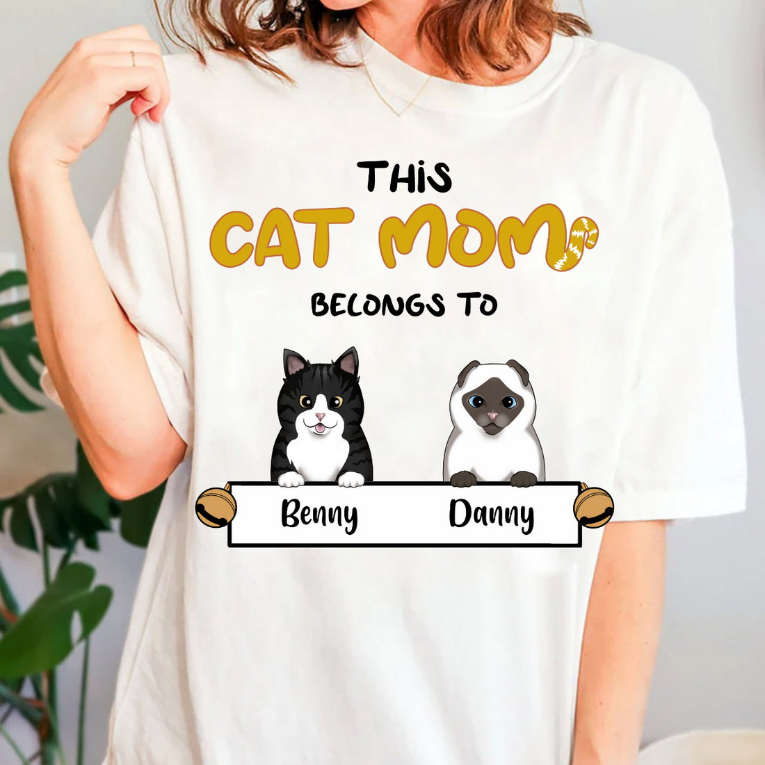 This Cat Mom Belongs To Personalized T shirt For Cat Lovers Custom Gift For Cat Mom Mother's Day Gift