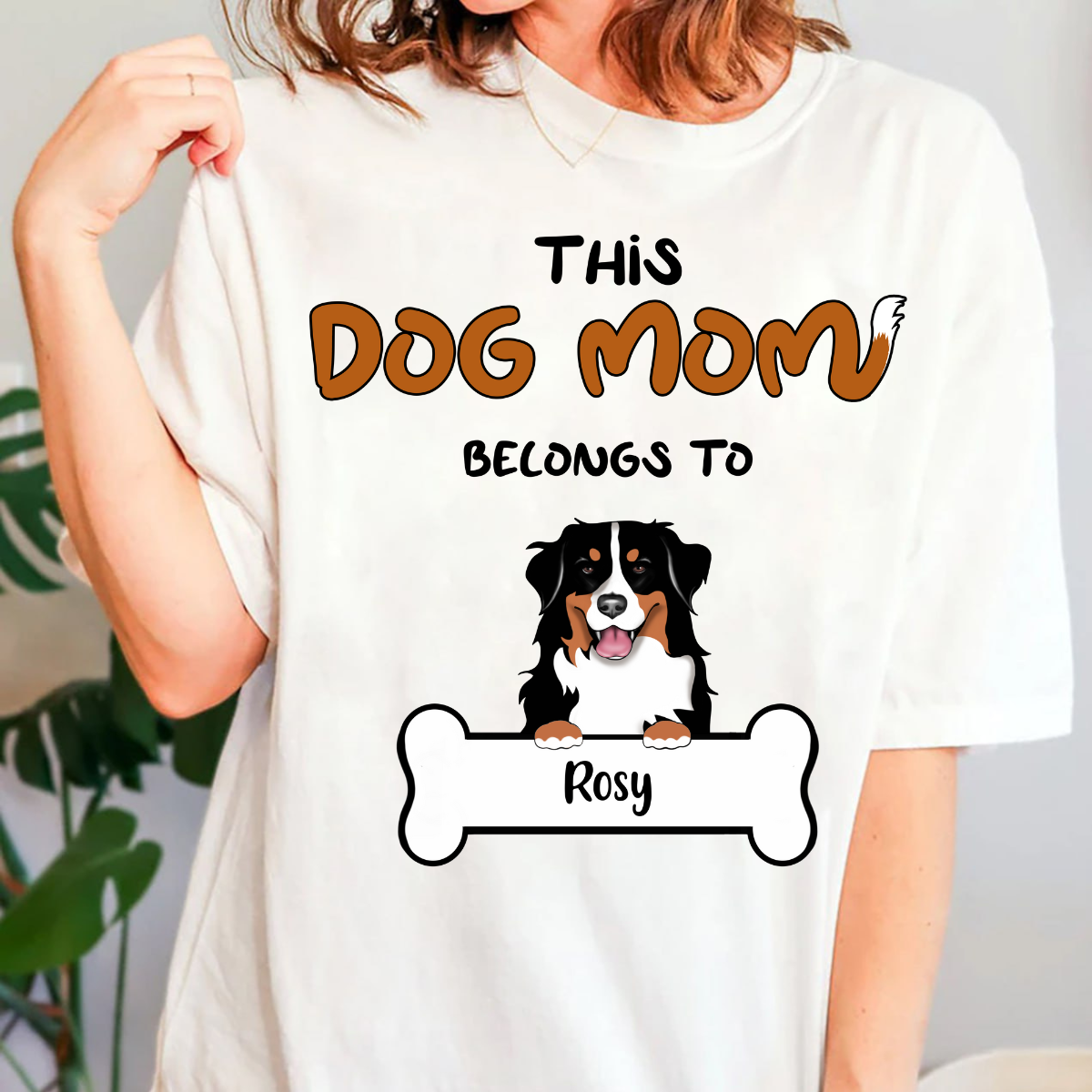 This Dog Mom Belongs To Personalised Tshirt For Dog Lovers Custom Gift For Dog Dad Mother's Day Gift