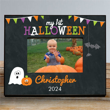 Personalized First Halloween Photo Frame, Gift For Baby