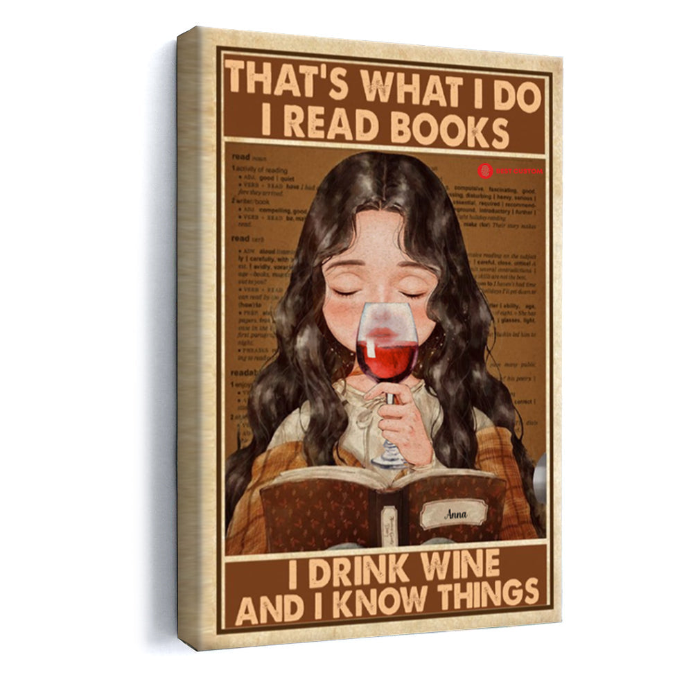 That's What I Do I Read Books Personalized Canvas Book