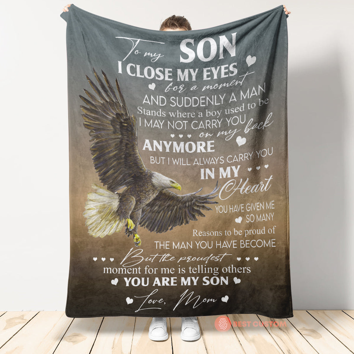 Gift For Son Blanket, To My Son I Close My Eyes For A Moment