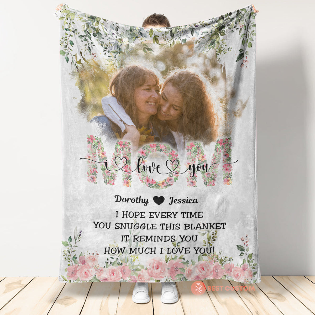 Snuggle This Blanket - It Reminds How Much We Love You - Personalized Blanket - Birthday, Mother's Day Gift For Mom, Mother, Mama