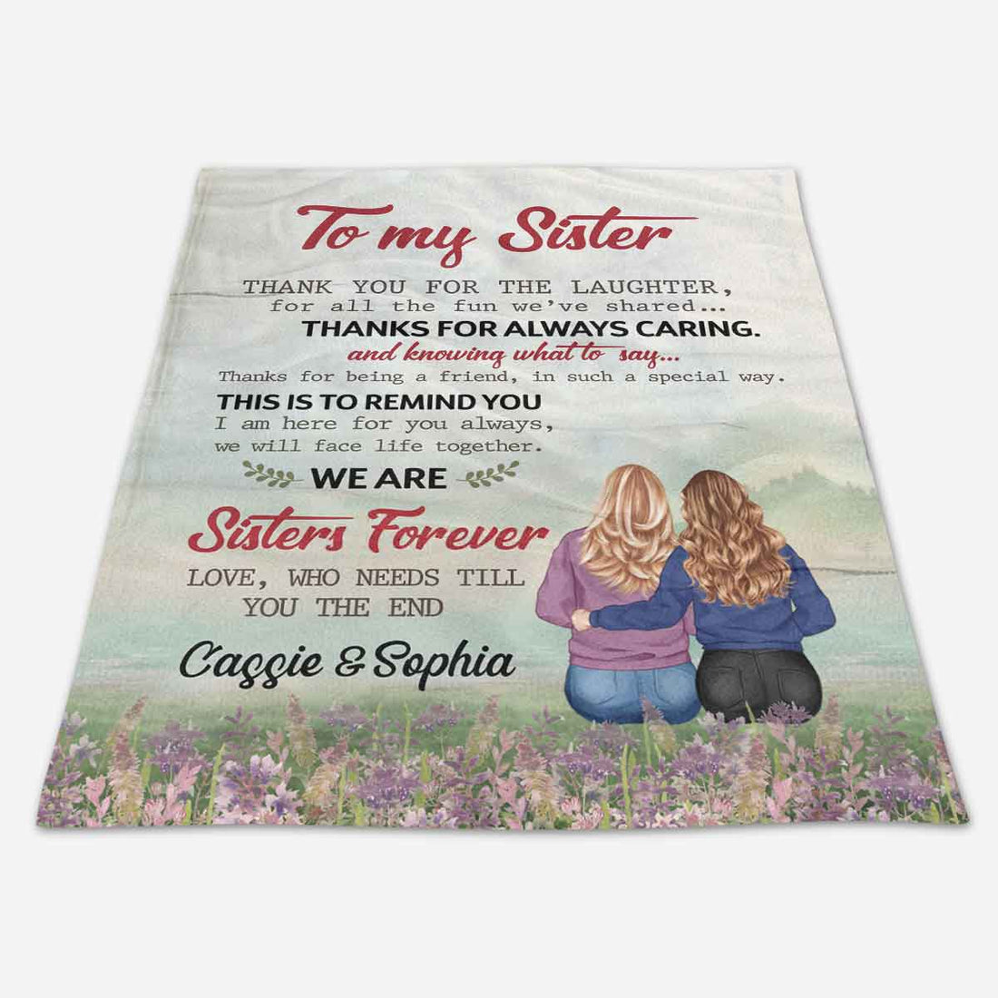 I Am Here For You - Personalized Blanket - Birthday Gift For Sisters, Soul Sisters, Besties