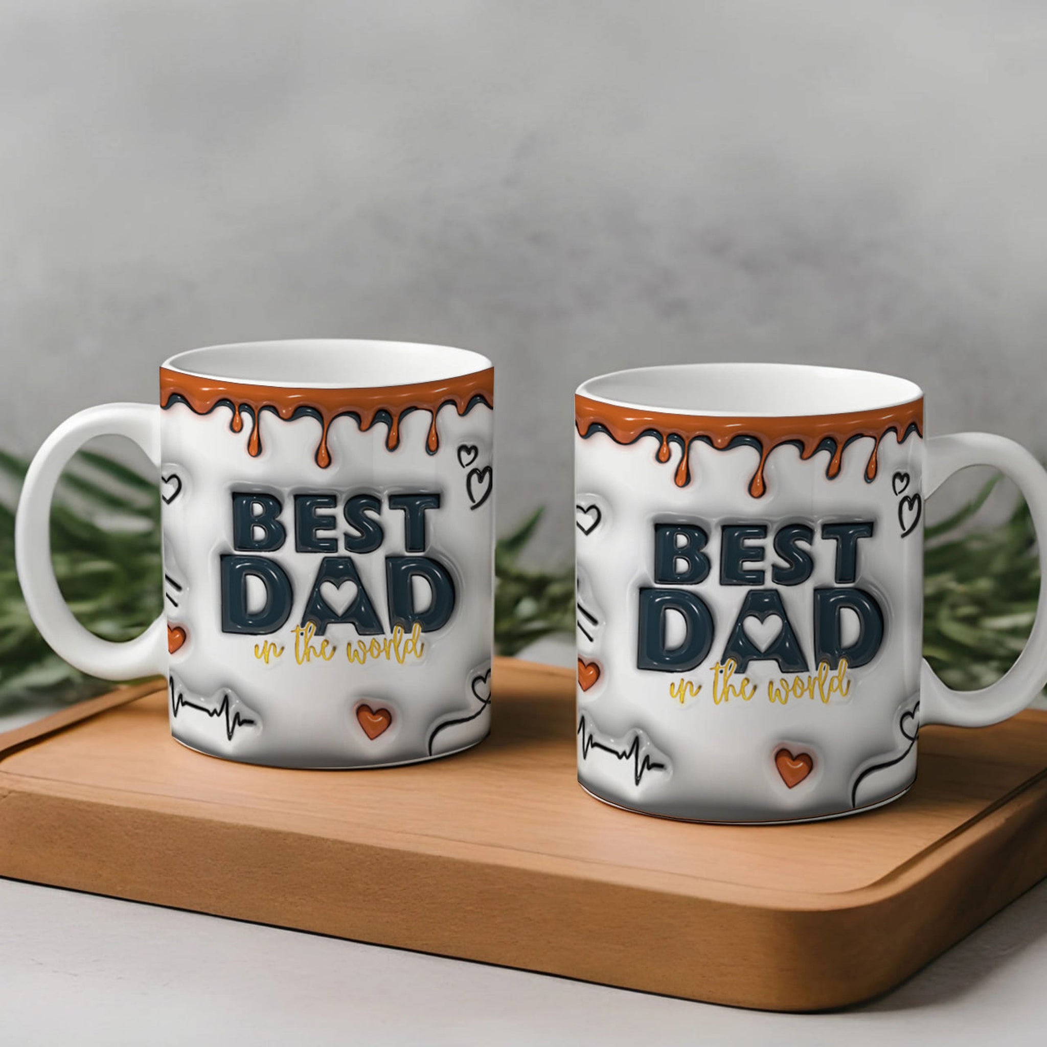 Best Dad Ever - Personalized 3D Inflated Effect Printed Mug - Gift For Father