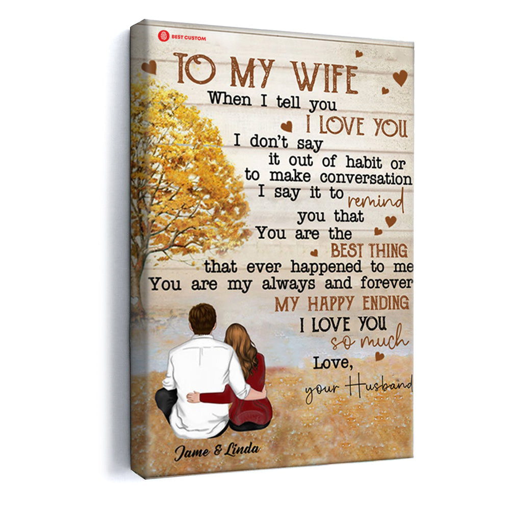 You Are The Best Thing Personalized Canvas Gift For Wife