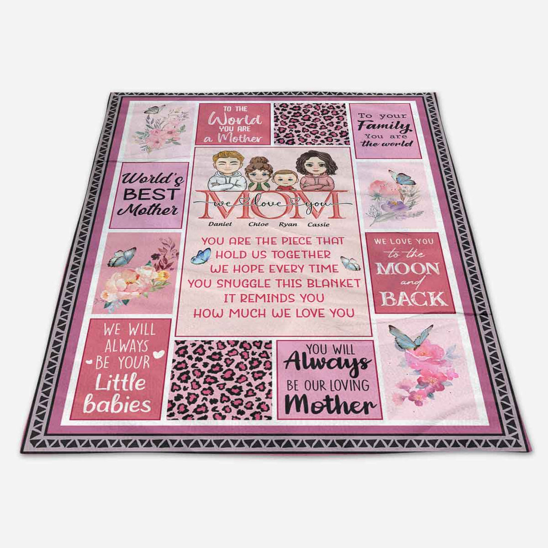 The Piece That Holds Us Together - Personalized Blanket - Mother's Day, Loving, Birthday Gift For Mother, Mom, Mommy