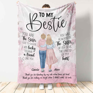 You Are The Sister - Personalized Blanket - Birthday, Friendship's Day Gift For Her, Besties, Friends