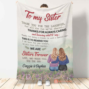 I Am Here For You - Personalized Blanket - Birthday Gift For Sisters, Soul Sisters, Besties