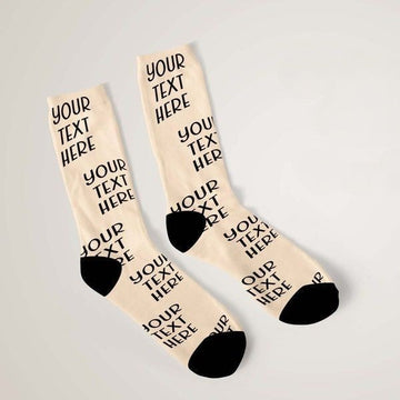 Text On Socks, Text Socks For Men And Women Birthday Gift, Your Text Here, Custom Text Socks, Customized Socks, Personalized Words Here