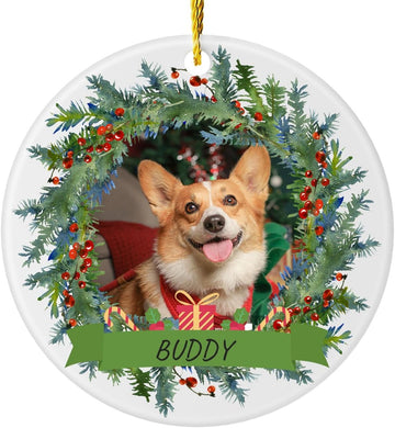 Personalized Dog Christmas Photo Ornaments 2024 Custom Pet Christmas Ornament, Ornament for Christmas Trees Decorations, Puppy Cat Christmas Ornament Christmas Keepsake Gifts for Pet Dog Cat Lover