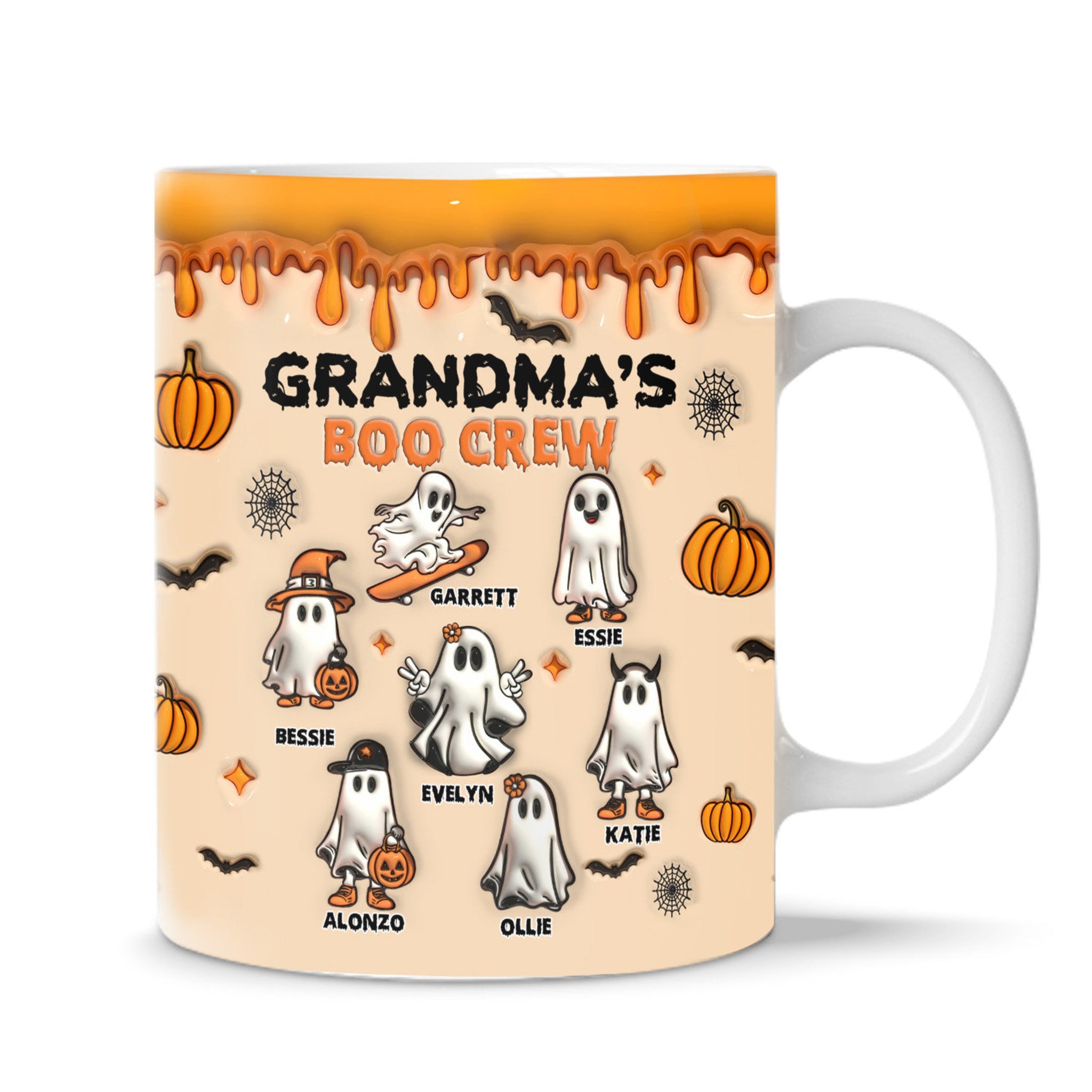 Spooky Boo Crew - Personalized 3D Inflated Effect Printed Mug - Halloween Gift For Family