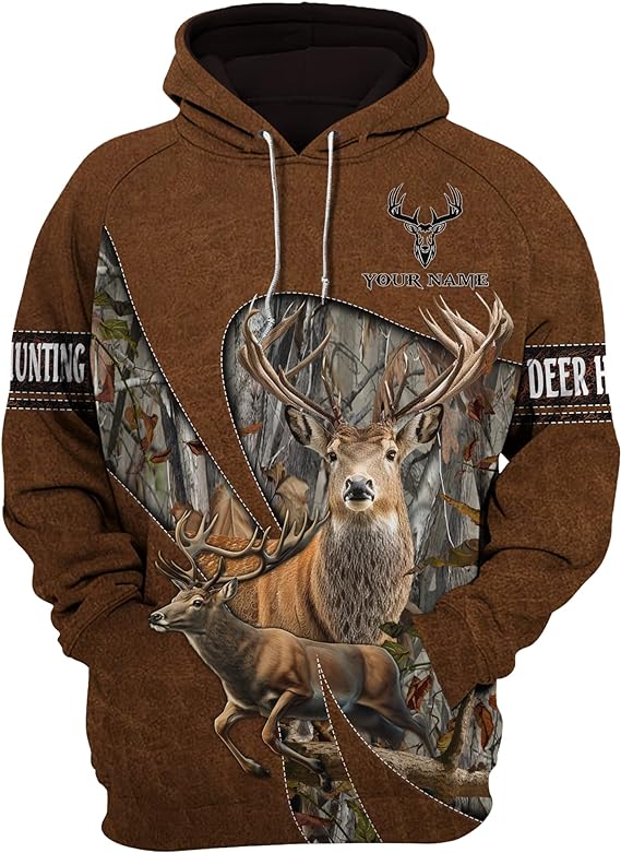 Personalized Brown Deer Hunting & Pattern Forest FULL 3D Classic T-Shirts, Sweatshirt, Hoodie, Gift For Hunter, Love Deer, Deer Hunting Hoodie, Deer Hunting Hoodies For Men,