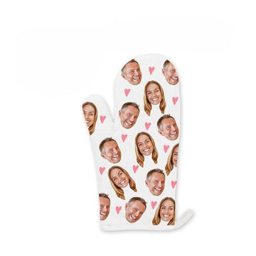 Custom faces oven mitt, personalized photo oven mitts, funny gifts, your photo oven mitt, chef gifts, baking oven glove, custom face mitt