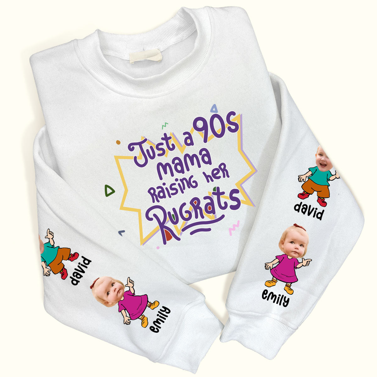 Just A 90s Mama Raising Her Kids - Personalized Apparel - Gift For Mother, Mother's Day Gift