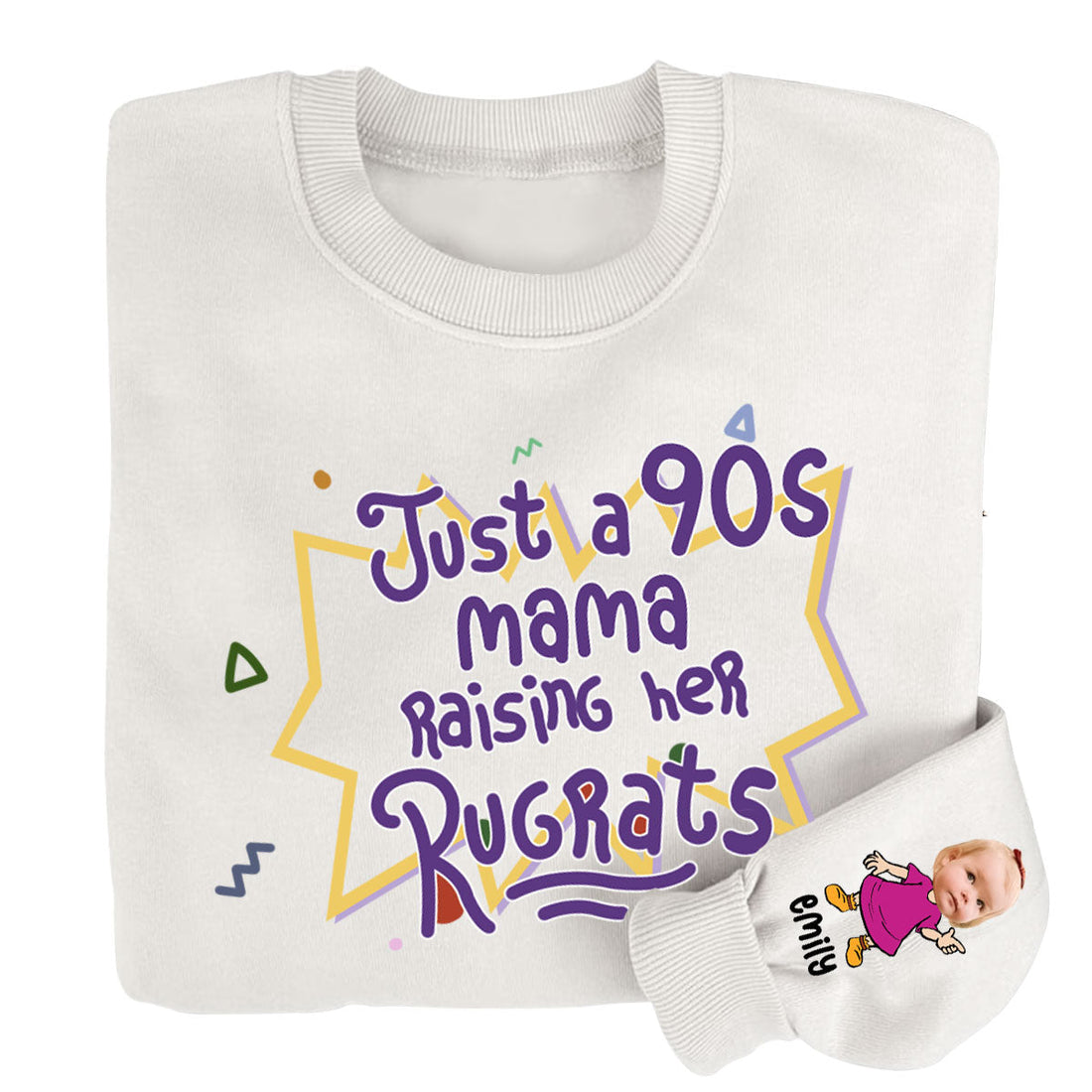 Just A 90s Mama Raising Her Kids - Personalized Apparel - Gift For Mother, Mother's Day Gift