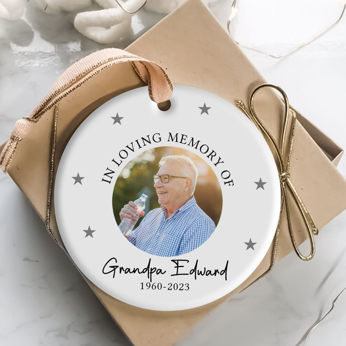 In Loving Memory - Personalized Ornament - Memorial Christmas Gift