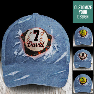 Softball Baseball Mom Dad - Personalized Classic Cap - Gift For Family