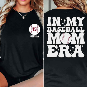 In My Baseball Mom Era - Personalized Shirt - Gift For Mom, Mother's Day, Baseball Game Day