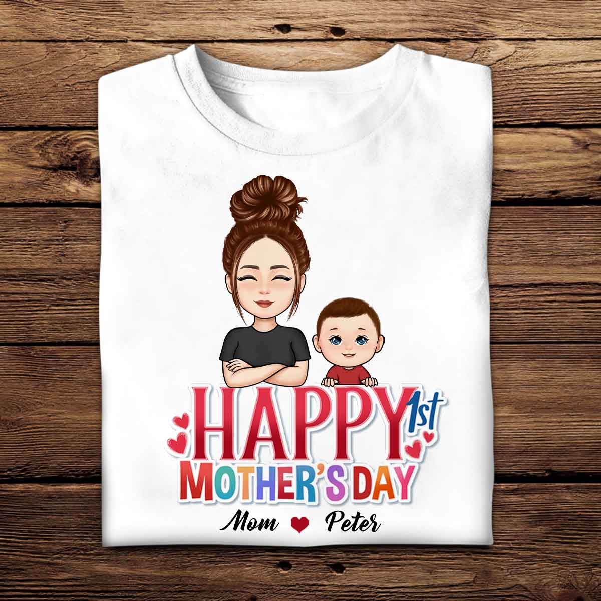 Dear Mommy Happy 1St Mother's Day - Personalized Apparel - Gift For Soon To Be Mom, Newborn Mom, Mama