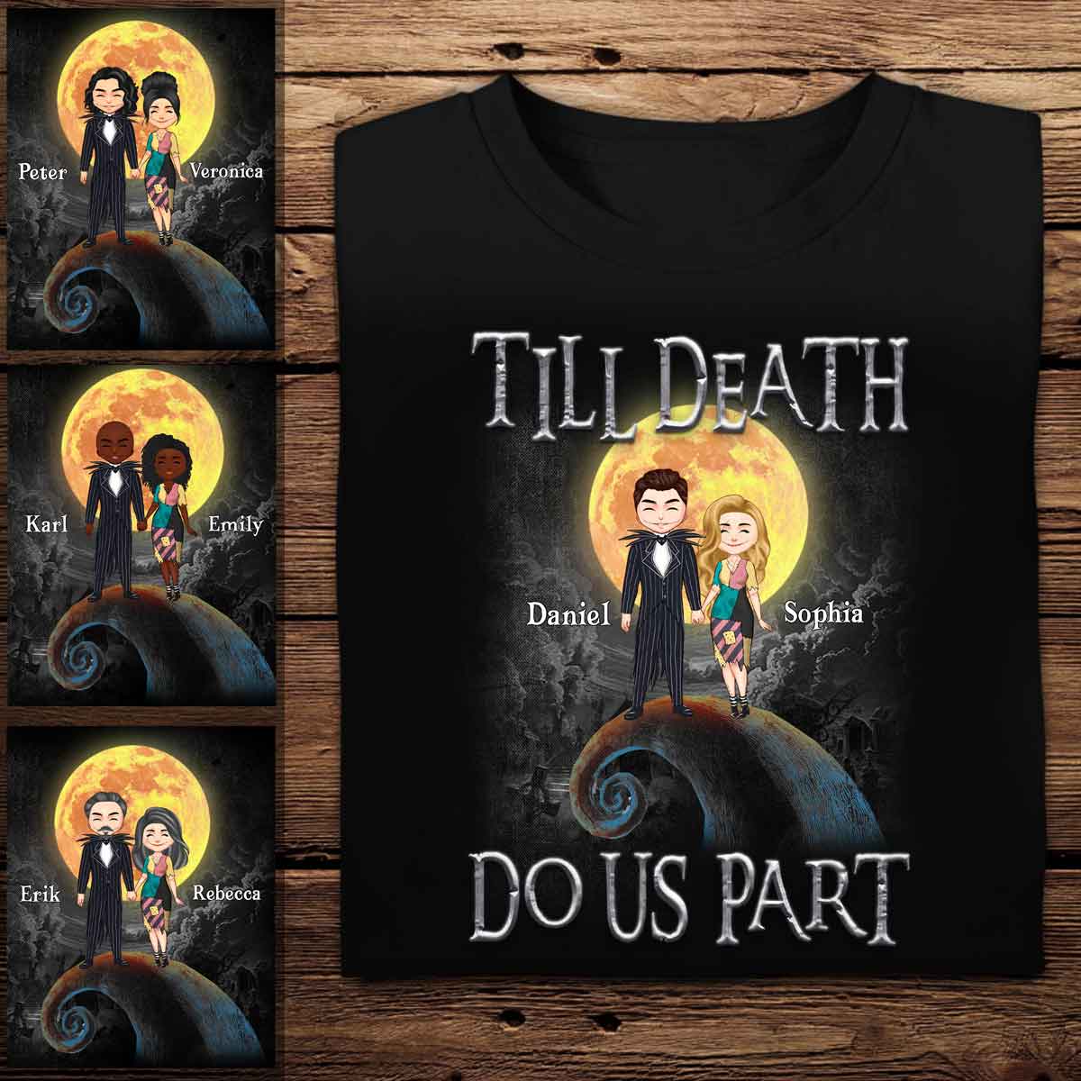 Love You Till Death Do Us Part Personalized Apparel - Halloween