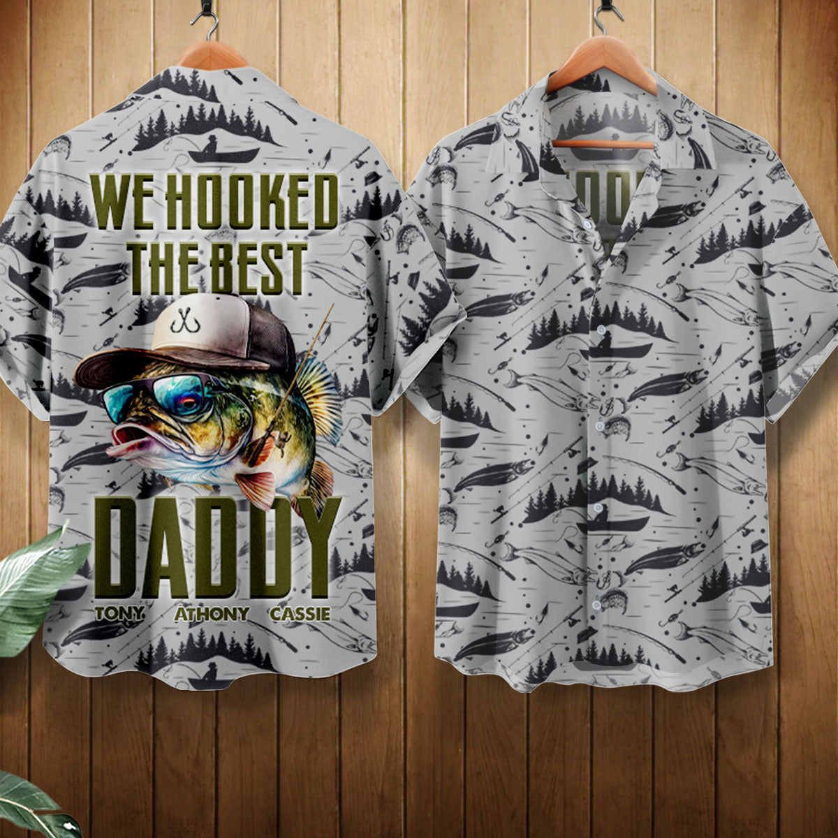 We Hook The Best Dad - Personalized Hawaiian Shirt - Gift For Father, Dad, Father's Day, Birthday Gift