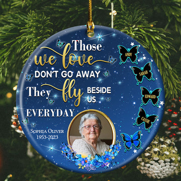 They Fly Beside Us Everyday - Personalized Ornament - Memorial Gift For Family, Christmas