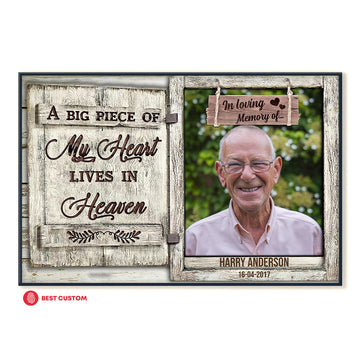 Forever In My Heart - Personalized Photo Canvas - Memorial