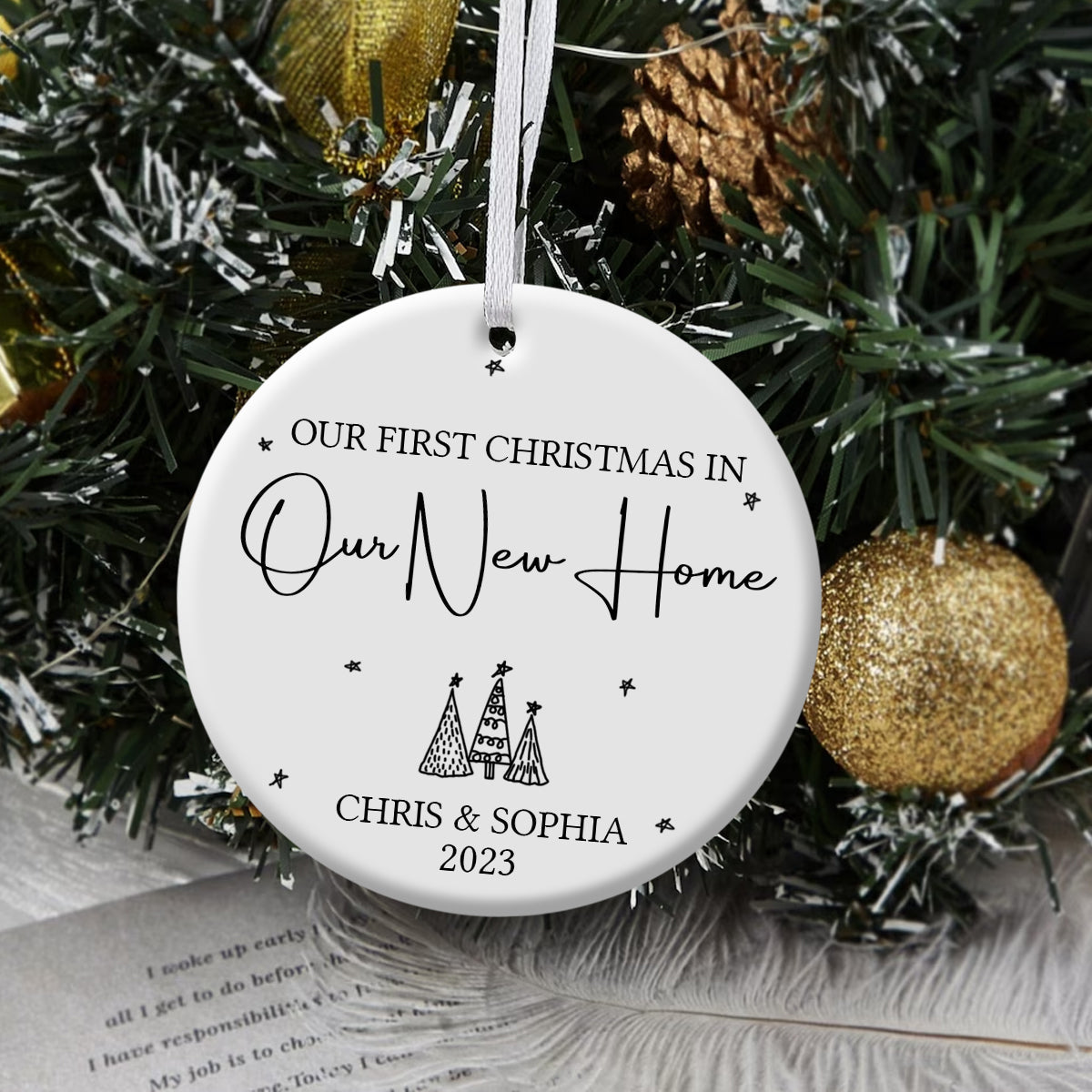 Our First Christmas In Our New Home - Personalized Ornament - Christmas Gift