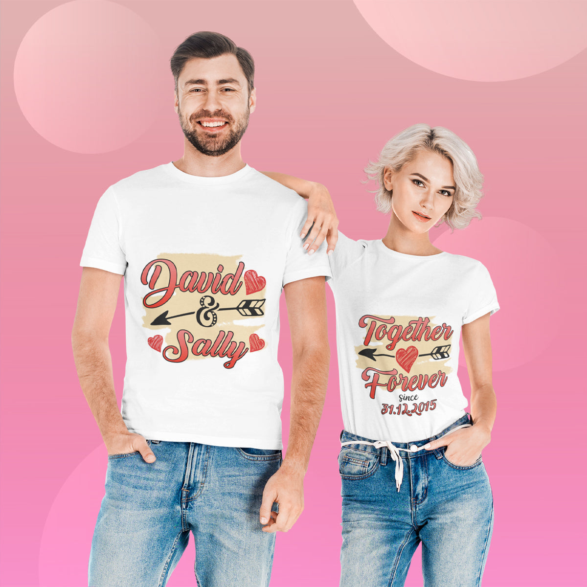 You & Me, Together Forever - Personalized Couple Matching Apparel, Gift For Couple