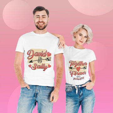 You & Me, Together Forever - Personalized Couple Matching Apparel, Gift For Couple