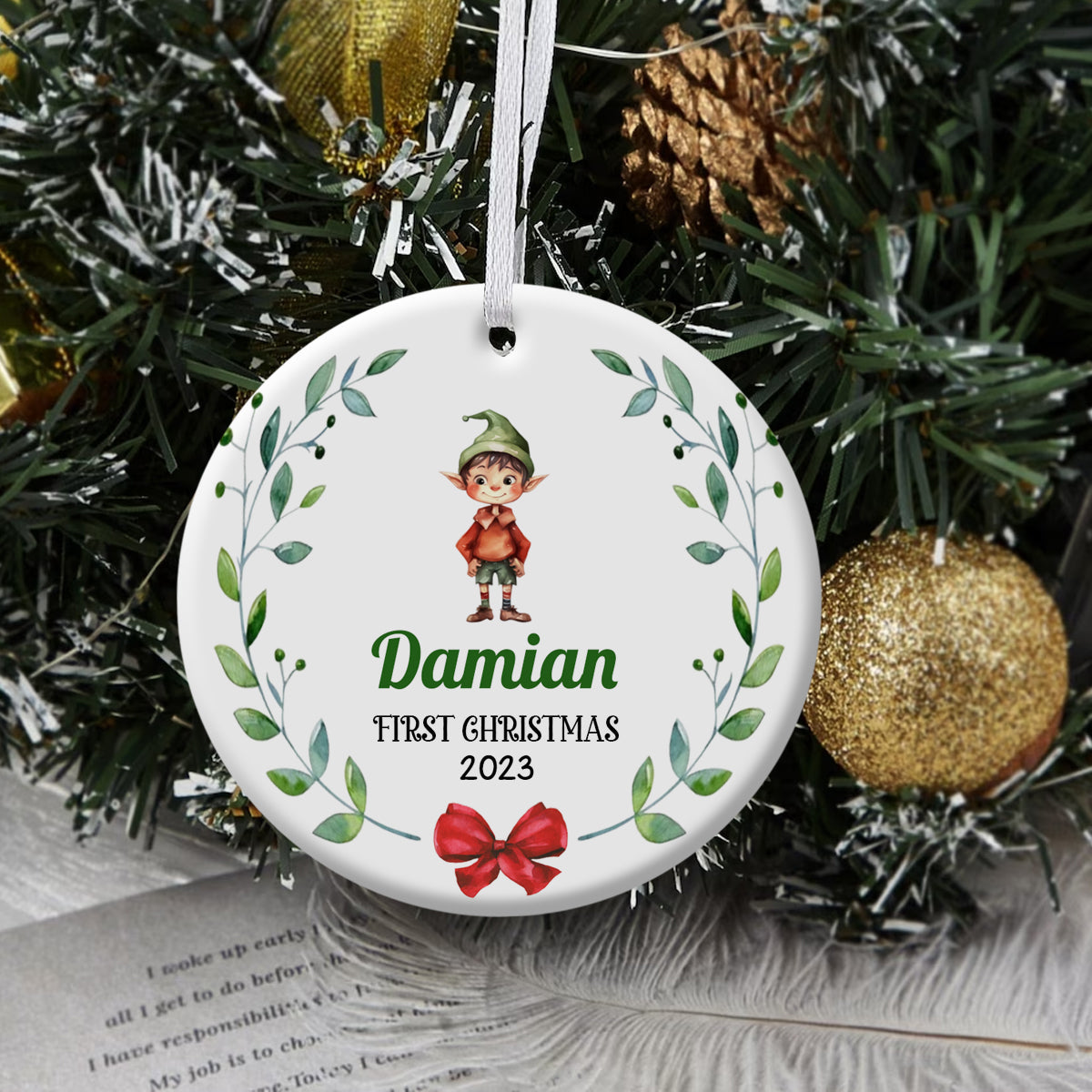 Baby Elf First Christmas - Personalized Ornament - Christmas Gift